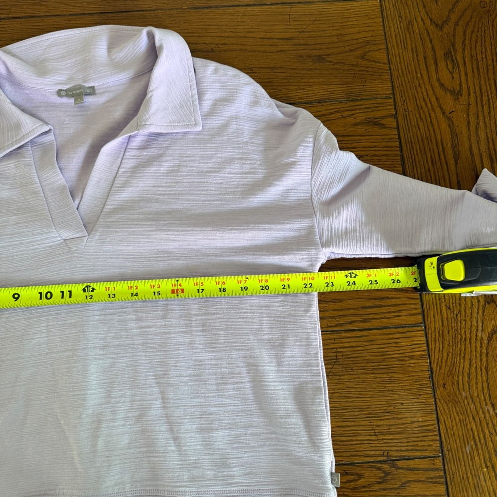 T by Talbots Womens Large Active Top Lavender Purple UPF 50 Collared Pullover - Picture 6 of 12